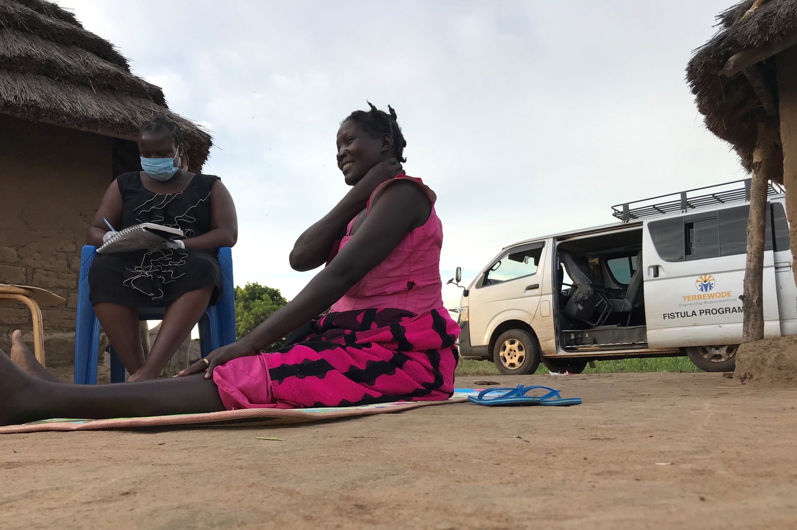 5. A mother who was transported back to her home in Abarilella sub county, Amuria district, from Soroti Hospital after child delivery narrates her story to a TERREWODE staff during COVID lockdown